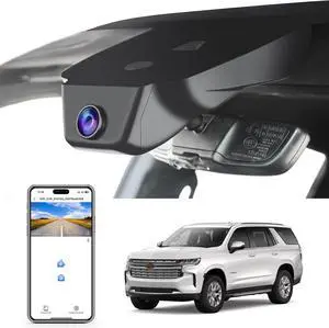 4K Dash Cam Custom fit for Chevy Suburban/Tahoe 2023-2025 (Model A), LS LT RET Z71 Premier High Country, Integrated OEM Look, UHD 2160P Video, WiFi & App, G-Sensor, 128GB Card