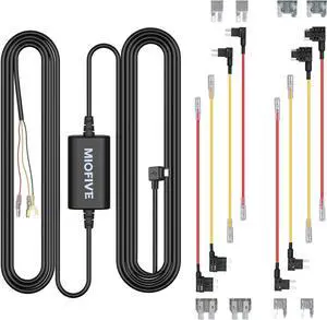 Miofive Dash Cam Hardwire Kit, 11.5ft Micro USB Hard Wire Kit for Dashcam with Fuse Kit, Enables Parking Mode, Low Voltage Protection for Dash Cameras