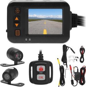 2in Motorcycle Driving Recorder 18P+72P Lens DVR Dash Cam Loop Recording Motorcycle Dash Cam Driving Recorder