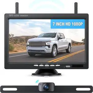 eRapta Wireless Backup Camera for Truck 7" 1080P Front/Rear View Monitor IP69K Waterproof Night Vision, 150° Wide-Angle View for Trailer/Truck/Car/Van/Camper AWT7 eRapta Wireless Backup Camera for Truck 7" 1080P Front/Rear View Monitor IP69K Waterproof Night Vision, 150° Wide-Angle View for Trailer/Truck/Car/Van/Camper AWT7