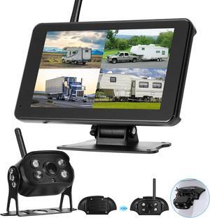 Wireless Backup Camera for Truck. Rv - Vehicle Backup Camera with 7'' 1080P HD Monitor - IP67 Waterproof Reverse Camera with BSD Alert and Night Vision for Car, Van, SUV, Trailer and Camper