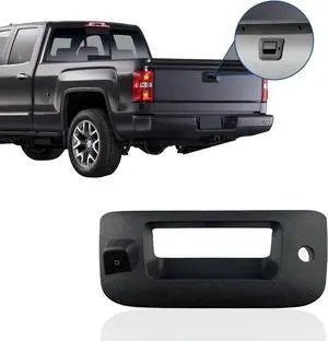 Tailgate Handle with Rearview Backup Camera for Chevy Silverado and GMC Sierra 2007-2013,Tailgate Handle Replacement Backup Camera