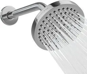 SparkPod 6" High Pressure Rain Shower Head with 9" Shower Arm - High Pressure Rain - Luxury Modern Look - Rainfall Experience - No Hassle Tool-less 1-Min Installation (Luxury Polished Chrome)