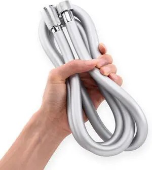 31 Inches Bidet Hose,Explosion Proof,Anti Winding,Silicone High Pressure Showerhead Hoses For Cleaning,Fits G1/2 Standard Interface,360 Rotation,Silver,Flexible Short Shower Hose Replacement