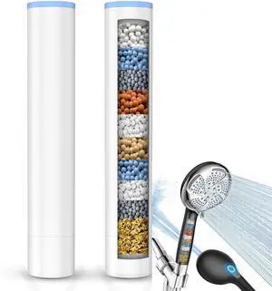 FEELSO Shower Filter for Handheld Shower Head, 2 Pack Replacement Filters for Hard Water Remove Chlorine and Harmful Substances - Only Work with Shower Head B0DHXQRDSH -Model Number 72210BC
