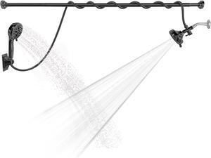 Double Shower Head, Dual Shower Head for Couples, High Pressure and Adjustable Tandem Shower Head System for Two People