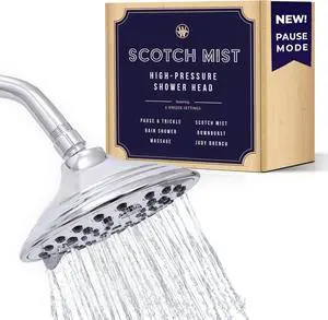 Winthorpe Shower Head - High Pressure Rain Shower Head for Gentlemen - Low Flow Showerheads with Scotch Mist Technology