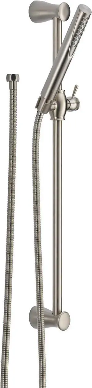 Delta Faucet Compel Slide Bar Hand Held Shower with Hose, Brushed Nickel Handheld Shower Head, Slide Bar Hand Shower, Brushed Nickel Handheld Shower, Detachable Shower Head, Stainless 57085-SS