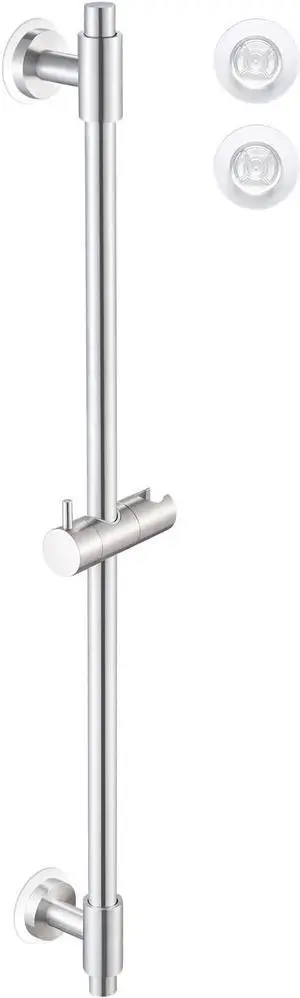 KES Shower Slide Bar 30-Inch with Adjustable Shower Head Holder, SUS 304 Stainless Steel Drill-free Mounted Shower Bar Brushed Finish, F209S78DF-BS