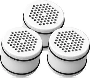 Waterdrop WHR-140 Shower Filter Replacement for Culligan® WHR-140, WSH-C125, ISH-100, HSH-C135, Shower Head Water Filter, with Advanced KDF Filtration Material, Pack of 3