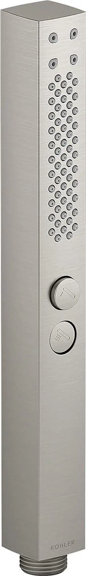 KOHLER 21336-BN Shift + Square Two-Function Handshower, Handheld Showerhead with 2 Spray Settings, 2.5 GPM, Vibrant Brushed Nickel