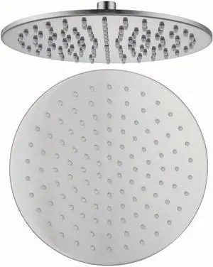 RANDOM Rain Shower Head Brushed Nickel Rainfall Shower Head High Pressure Shower Head Rainfall Stainless Steel Shower Head 10 Inch Round Waterfall Showerhead,Full Body Coverage.72088BN-10