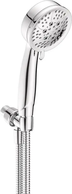 Moen 26015 Caldwell 4.25-Inch 5-Function Handheld Shower with Bracket and Hose, Chrome