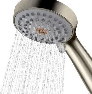 YOO.MEE High Pressure Handheld Shower Head with Powerful Shower Spray against Low Pressure Water Supply Pipeline, Multi-functions, w/ 79'' Hose, Bracket, Brushed Nickel Finish