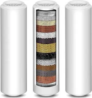 Replacement Shower Filter for Handheld Shower Head, 3 Pack 15 Stage Filter for Hard Water Remove Chlorine and Harmful Substances, Only Fit for Rexsoul Filtered Shower Head