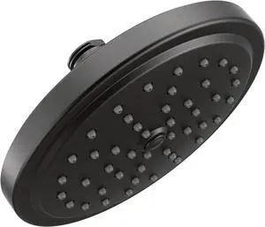 Moen S176EPBL Eco-Performance Single Function Head with Immersion Rain Shower Technology, 7-Inch, Matte Black