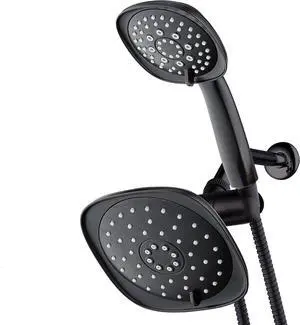 AquaDance Luxury Square High-Pressure Giant 7.3" Rain Shower Head/Handheld Spa Combo. Extra-Long 72" Stainless Steel Hose, 3-way Flow Diverter, Oil-Rubbed Bronze Finish