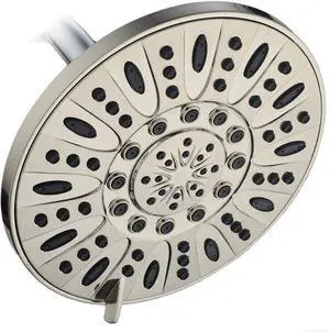 AquaDance Brushed Nickel High Pressure 6-Setting 7" Rain Shower Head  Angle Adjustable, Anti-Clog Showerhead Jets, Tool-Free Installation-USA Standard Certified-Top U.S. Brand  1.8 GPM
