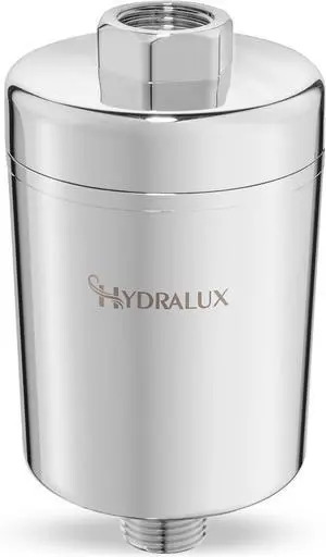 Premium High-Output Shower Filter - Heavy Duty Filter for Shower with Hydralux H1 Filtration Technology - Soothes Dry & Itchy Skin, Dandruff, Eczema & improves Skin Condition
