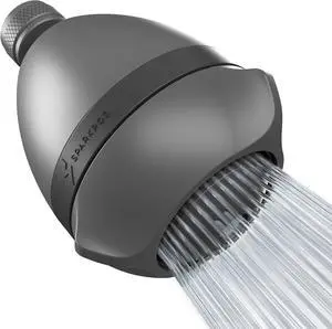 SparkPod 3-Inch Extreme High Pressure Shower Heads - Pressure Boosting with Rain, Massage & Pulsating Mode, Powerful Water-Saving Showerhead - 2.5 GPM Fixed Shower Head (Charcoal Grey)