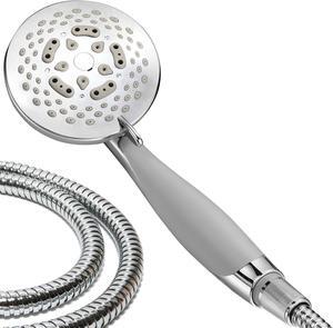 HOTEL SPA - Handheld Shower Head High Pressure - 4.25 Inch Rain Shower Head - 7-setting, Shower Head with Handheld Spray, Ultra-Luxury, Showerspa (Chrome)