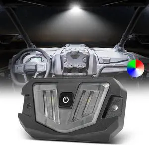 V-Pro LED UTV Dome Light RGBW, 12V Car Interior Light W/Switch Roll Bar Cage Mount Led Truck Bed Lights for UTV Polaris RZR Ranger Can-Am Kawasaki Pioneer Talon ATV Car SXS Truck