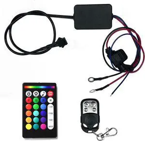 18 Kinds of Color Dual Remote RGB Music Controller for Motorcycle LED Accent Strip Light with Brake Function