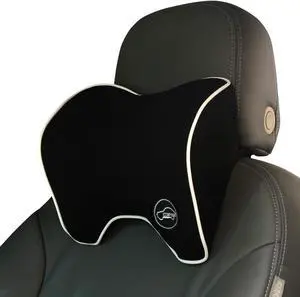 Car Neck Support Pillow for Neck Pain Relief When Driving,Headrest Pillow for Car Seat with Soft Memory Foam  Black