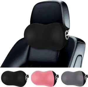 Car Seat Neck Pillow, Skin Friendly Car Head Pillow, Memory Foam Neck Support, Driving to Relieve Neck Pain and Shoulder Pressure, (Black)