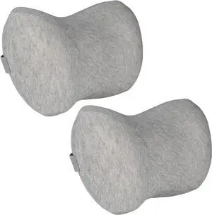 Car Neck Pillow, 2pcs Memory Foam Ergonomic Neck Pillow and Seat Headrest for Driving Fatigue Relief, Comfort and Support Your Neck