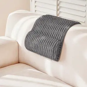 Headrest and Support Pillow,Recliner Pillow for Neck, Head, or Foot for Office or Massage Chairs, Neck Pain Relief and Cervical Support. Nonslip, Zipped Cover. (Gray, 5.5" Wx13 Lx3 H)