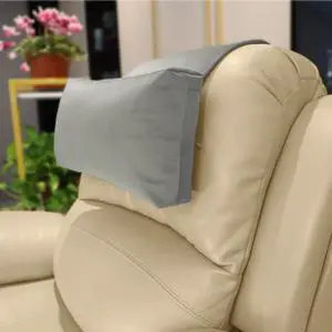 Non-Slip Head Pillow for Recliners - Neck Support Cushion with Velvet Cover for Pain Relief at Home, Office and Travel (Light Gray)