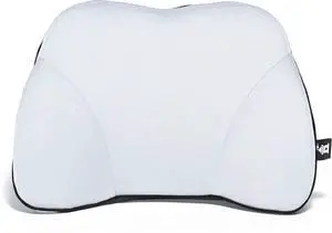 Castle Squire Firm Memory Foam Lower Back Backrest - Dense Foam Padding Lumbar Support Pillow for Home, Office, Auto, and Travel (Squire Size, Bone)