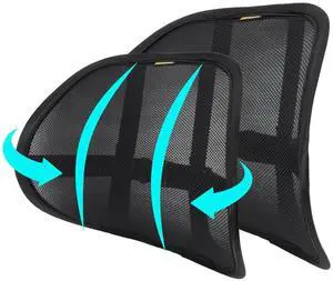 Lumbar Support Back Support for Office Chair 2 Pack Lumbar Support Pillow for Car Chair Back Support with Double Layer Breathable Mesh & Adjustable Straps