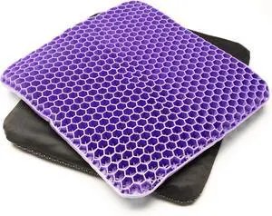 Bulletproof Gel Seat Cushion | Ultra Soft Large Cushion with Cooling Gel Pad & Padded Cover | Orthopedic Cushion for Pressure Relief and Sitting Sores | Seat Cushion for Seniors, Car & Office