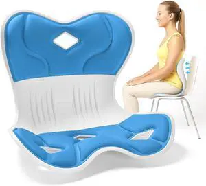 Ergonomic Back Support for Office Chair, Lumbar Suppor Posture Corrector for Women & Men and Back Pain Relief, Chair Back Support for Floor Seat, Work from Home, Office