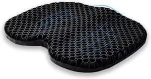Ergonomic Gel Seat Cushion for Office & Car - Breathable, Cooling, Sciatica & Back Pain Relief, Large Size (18x15x2 Inches)
