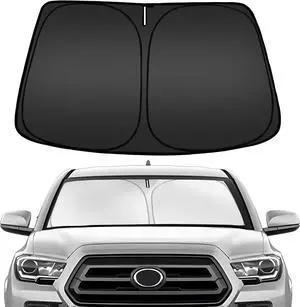 ARISMOTOR Windshield Sun Shade for Toyota Tacoma 2016-2025, Custom Fit Foldable Front Window Sunshade Sun Visor Protector, Block UV Rays Keep Your Car Cooler