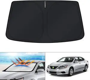 KUST Windshield Sun Shade for 2013-2016 2017 2018 Nissan Altima Sedan Custom Fit Sunshade Accessories Foldable Sun Visor Protector Block UV Rays