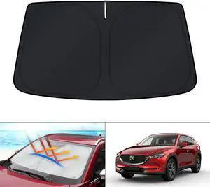 KUST Windshield Sun Shade for Mazda CX-5 2017-2024 2025 CX5 Accessories Window Shade Sun Visor Protector Blocks UV Rays Keep Your Car Cooler