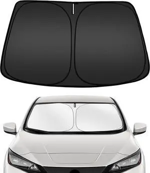 ARISMOTOR Windshield Sun Shade for Ni-ssan Leaf 2018-2025, Custom Fit Foldable Front Window Sunshade Sun Visor Protector, Block UV Rays Keep Your Car Cooler
