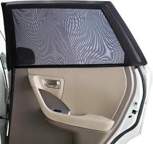 Magnelex Sock Style Window Shades for Baby Block Sun Rays to Keep Passengers, Pets and Car Interior Cool and Comfortable Elasticized Universal Mesh Shades Fit Most Vehicles (2 Pack)