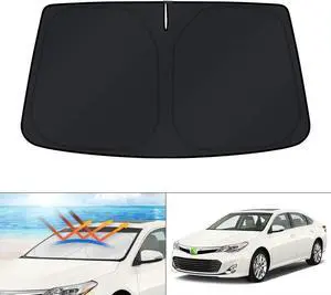 KUST Windshield Sun Shade for 2013-2018 Toyota Avalon Accessories Custom Fit Window Shield Cover Sun Visor Protector Foldable Sun Blocker UV Sunshade Keep Your Car Cooler