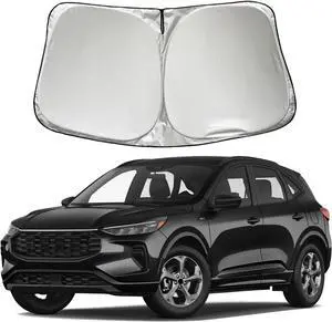Car Windshield Sun Shade Sunshade Compatible with Ford Escape 2013-2019 Fiesta 2011-2019 ST SE Accessories, Car Front Window Sun Shield Visor