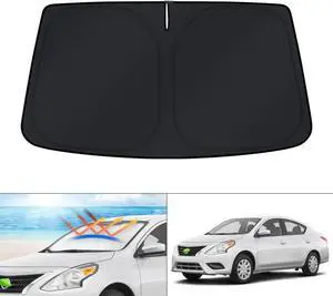 KUST Windshield Sun Shade for 2012-2018 Nissan Versa Sunshade Window Sun Visor Protector Foldable Blocks UV Rays Keep Your Car Cooler
