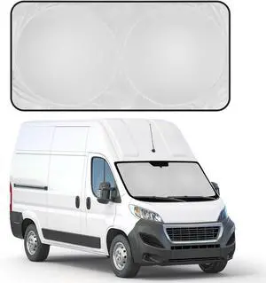 Motor Trend Foldable Car Sun Shade with Storage Bag, Collapsible Sun Visor for Windshield (X-Large, 74 x 37 inches)