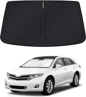 KUST Windshield Sun Shade for Toyota Venza 2009-2015 Window Shade Sun Visor Cover Foldable Blocks UV Rays Keep Your Car Cooler