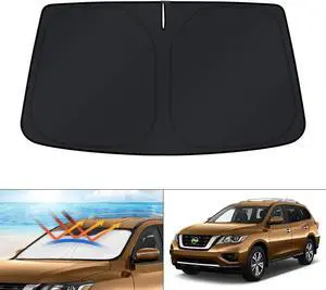 KUST Windshield Sun Shade for 2013-2020 Nissan Pathfinder Accessories Sunshade Window Sun Protector Foldable Block UV Rays Keep Car Cooler