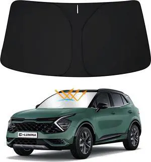 D-Lumina Windshield Sun Shade for 2017-2022 Kia Sportage, Foldable Front Sun Visor Protector Blocks UV Rays, Kia Interior Accessories Pack & Unpack Easily