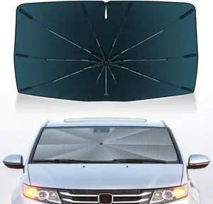 Autorder Windshield Sun Shade Umbrella for 2011-2017 Honda Odyssey Accessories,Upgraded Ice Crystal Material,Easy Setup Umbrella Sunshade for Car Windshield,100% Sun Blocking